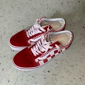 Red checkered vans